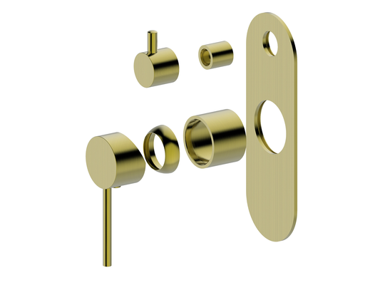 Maple Wall Diverter Shower/Bath Mixer Brushed Gold