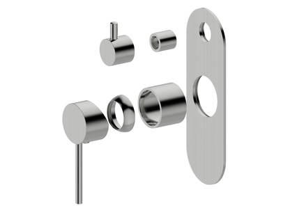 Maple Wall Diverter Shower/Bath Mixer Brushed Nickel