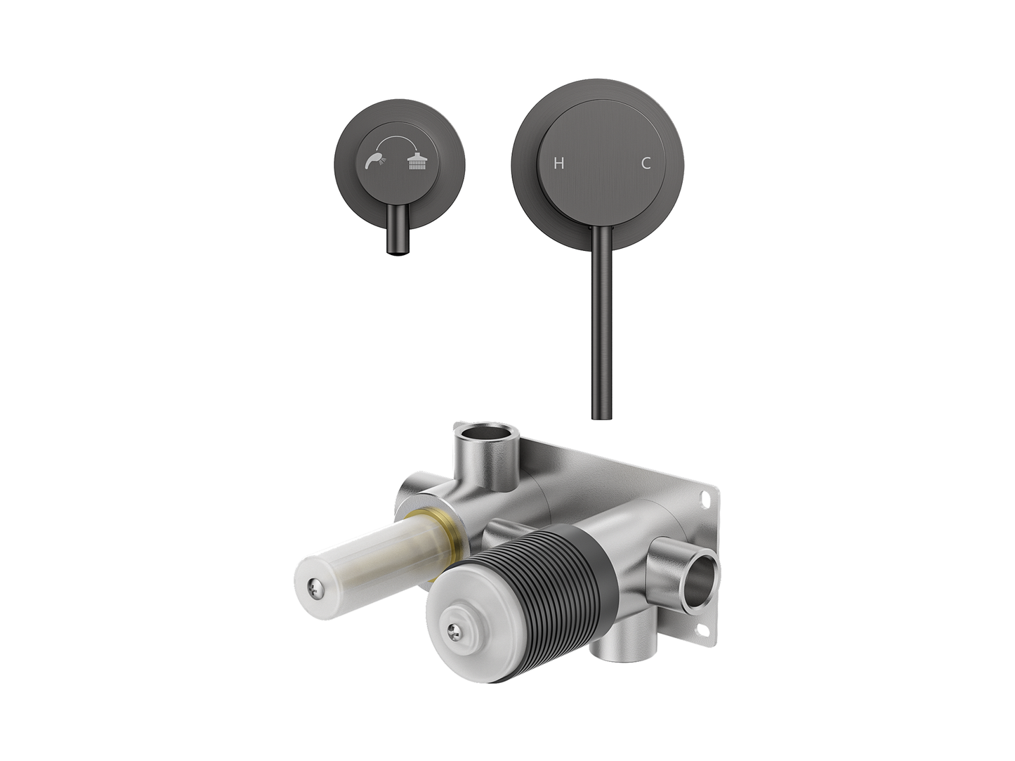 Maple Wall Diverter Shower/Bath Mixer Separate Plates