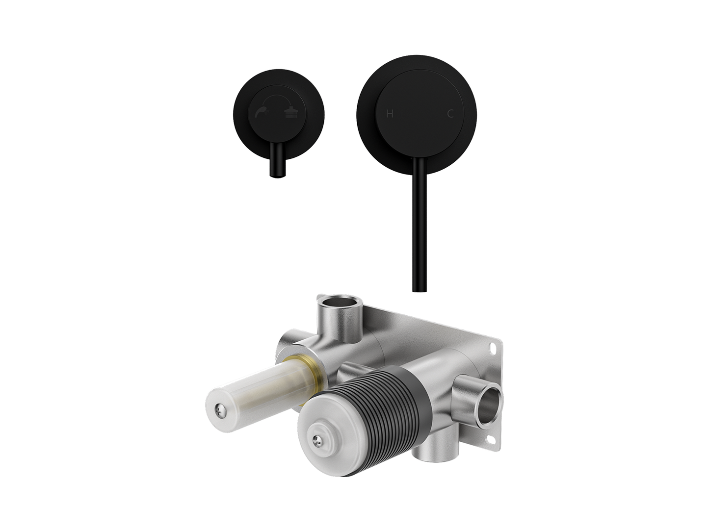 Maple Wall Diverter Shower/Bath Mixer Separate Plates