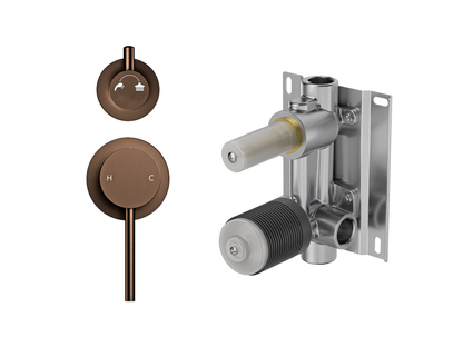 Maple Wall Diverter Shower/Bath Mixer Separate Plates