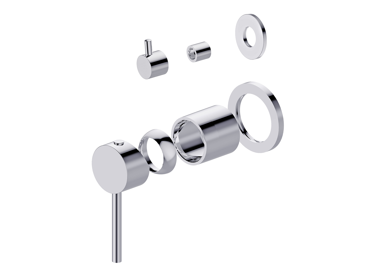 Maple Wall Diverter Shower/Bath Mixer Separate Plates Chrome