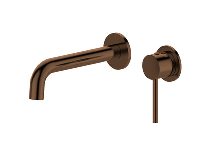 Maple Wall Basin/Bath Mixer Brushed Copper