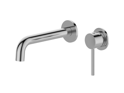 Maple Wall Basin/Bath Mixer Brushed Nickel