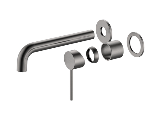 Maple Wall Basin/Bath Mixer Brushed Nickel