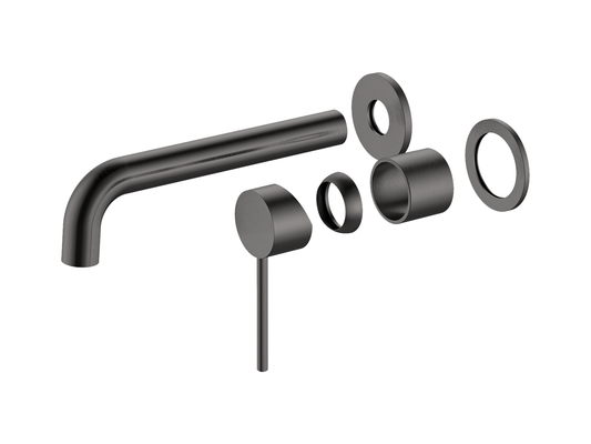 Maple Wall Basin/Bath Mixer Gun Metal