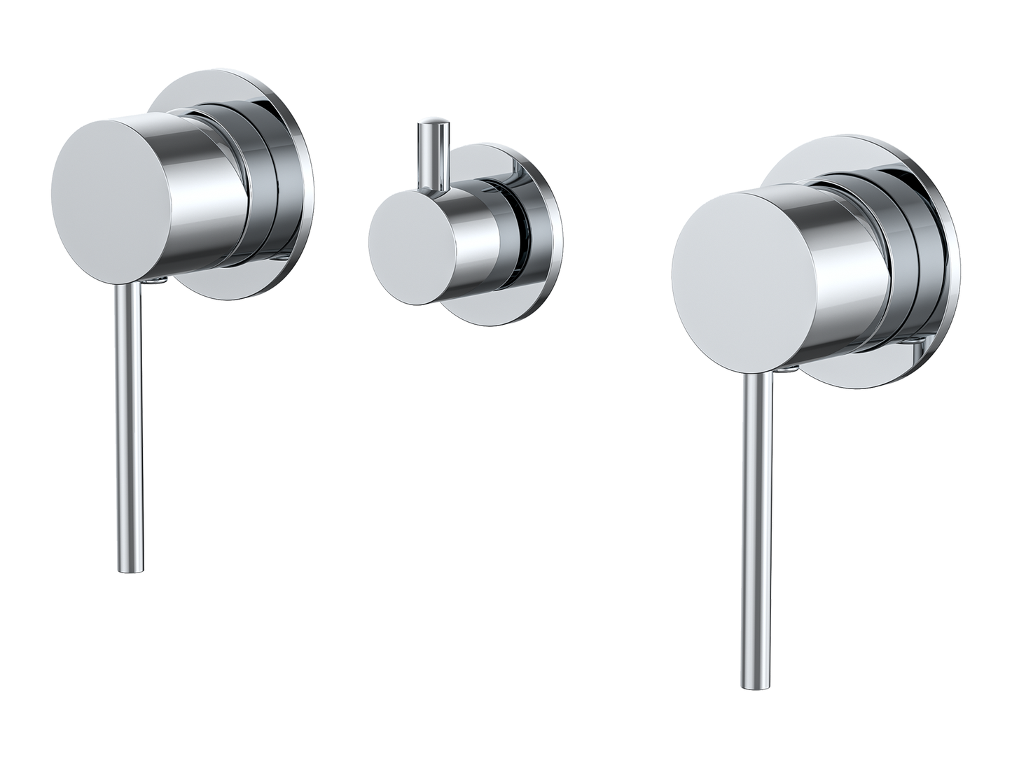 Maple Twin Shower / Bath Mixer with Centre Diverter Chrome