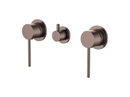 Maple Twin Shower / Bath Mixer with Centre Diverter