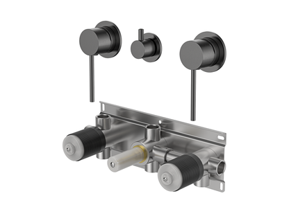 Maple Twin Shower / Bath Mixer with Centre Diverter