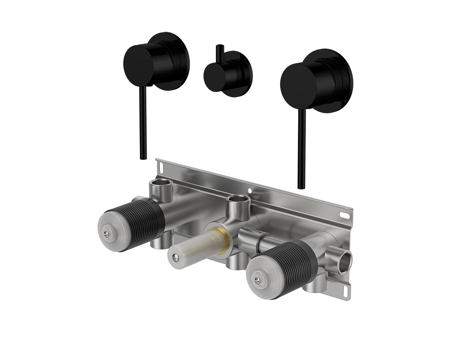 Maple Twin Shower / Bath Mixer with Centre Diverter