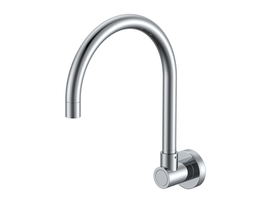 Maple Gooseneck Swivel Wall Spout Chrome