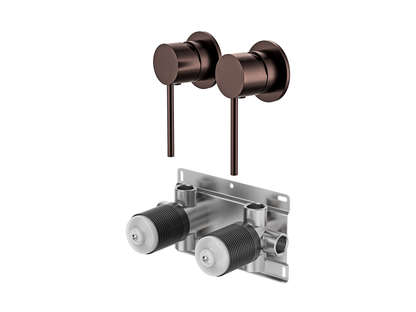 Maple Twin Shower/Bath Mixer Separate Plates