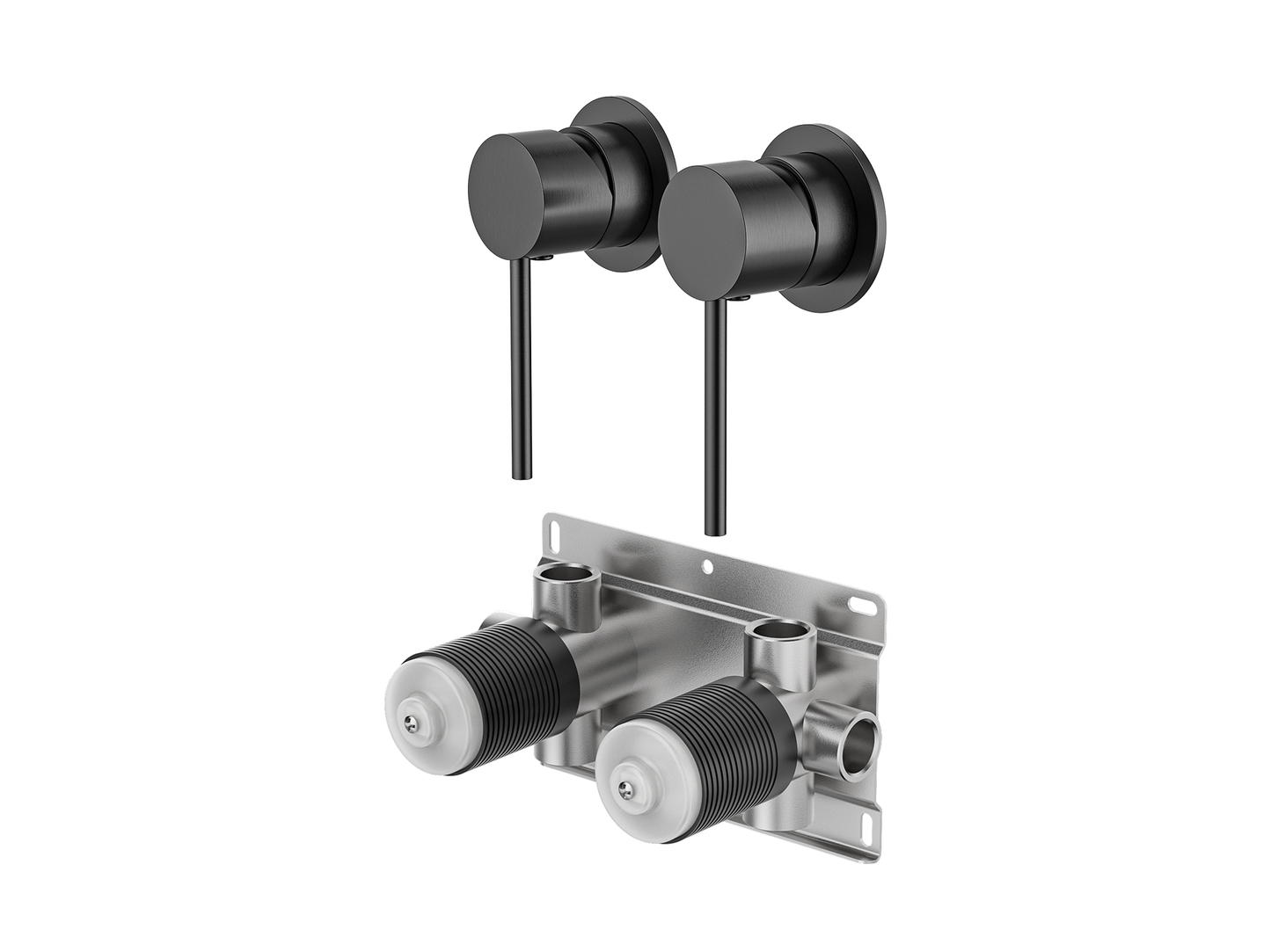 Maple Twin Shower/Bath Mixer Separate Plates