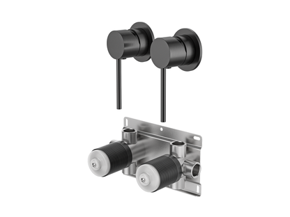 Maple Twin Shower/Bath Mixer Separate Plates