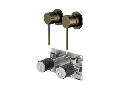 Maple Twin Shower/Bath Mixer Separate Plates