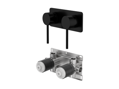 Maple Twin Shower/Bath Mixer Square Plate