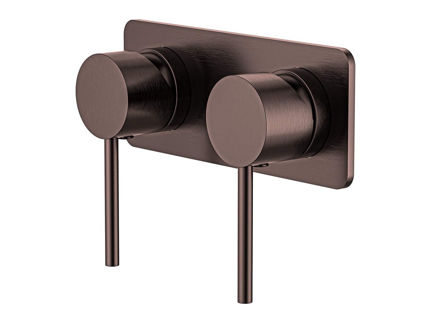 Maple Twin Shower/Bath Mixer Square Plate