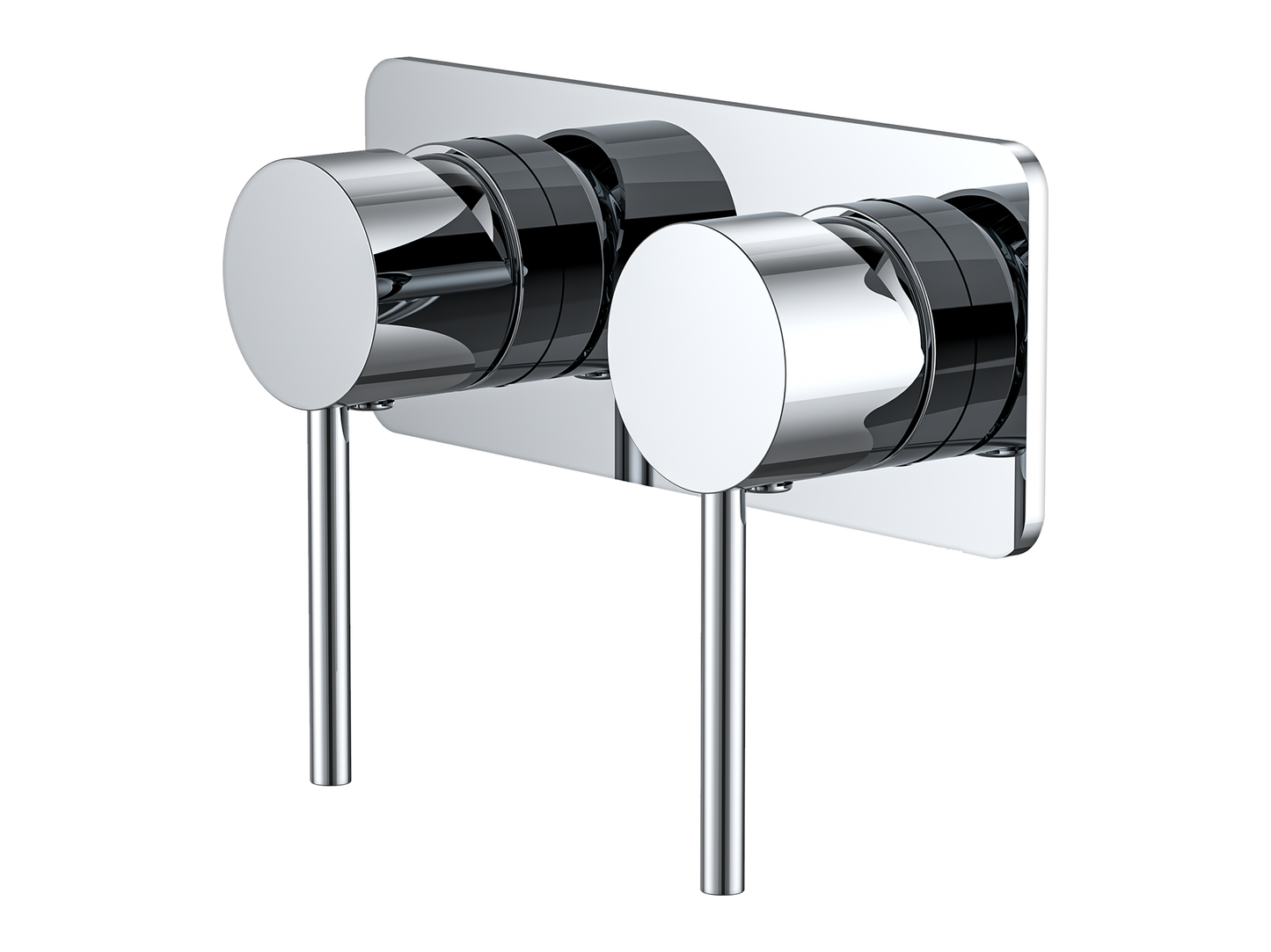 Maple Twin Shower/Bath Mixer Square Plate