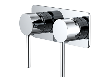 Maple Twin Shower/Bath Mixer Square Plate