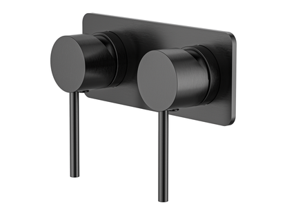 Maple Twin Shower/Bath Mixer Square Plate