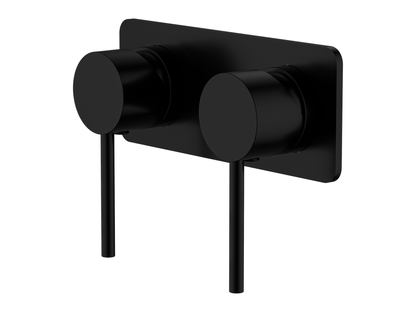 Maple Twin Shower/Bath Mixer Square Plate