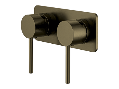 Maple Twin Shower/Bath Mixer Square Plate