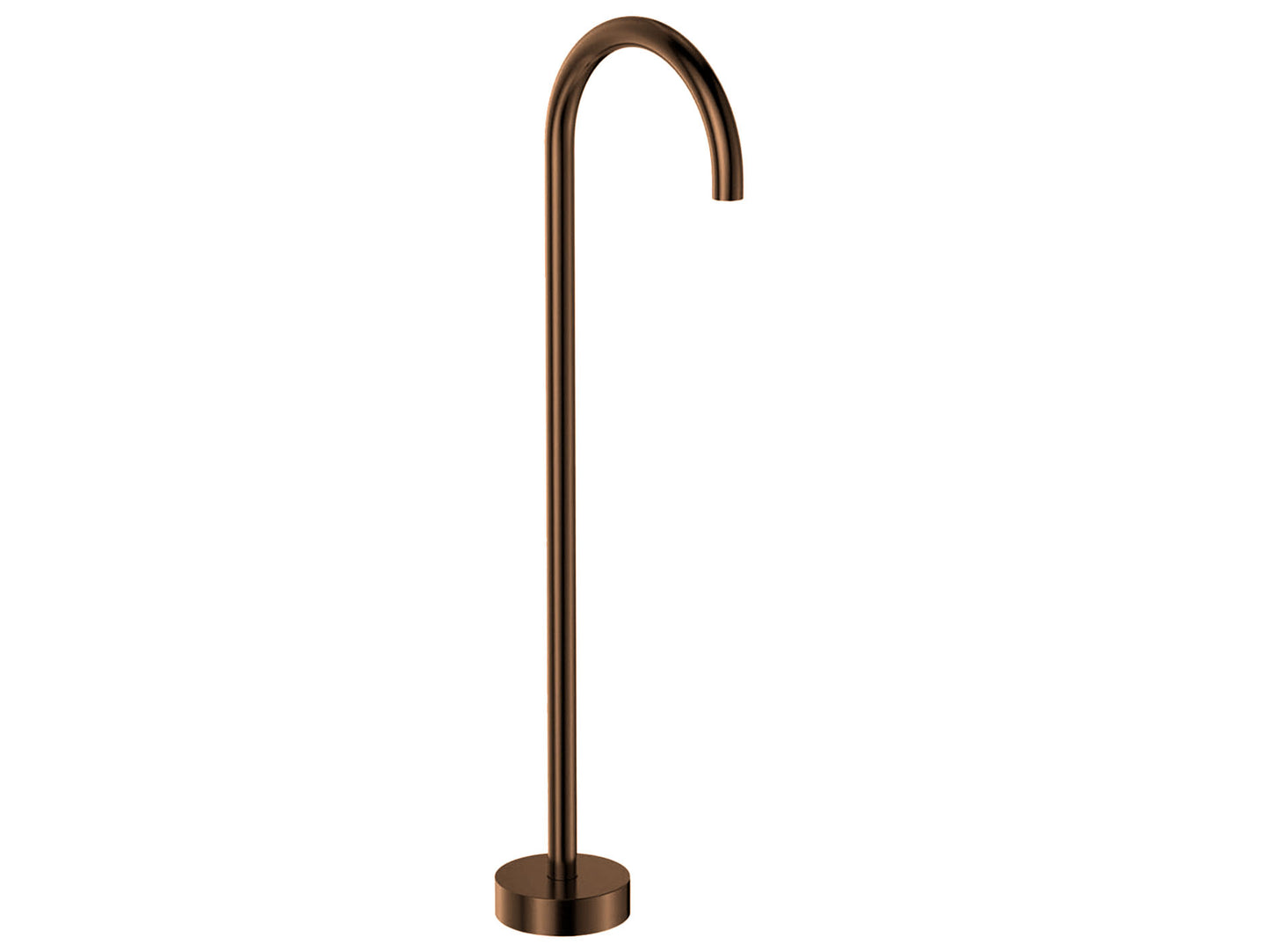 Maple Gooseneck Freestanding Bath Spout Brushed Copper