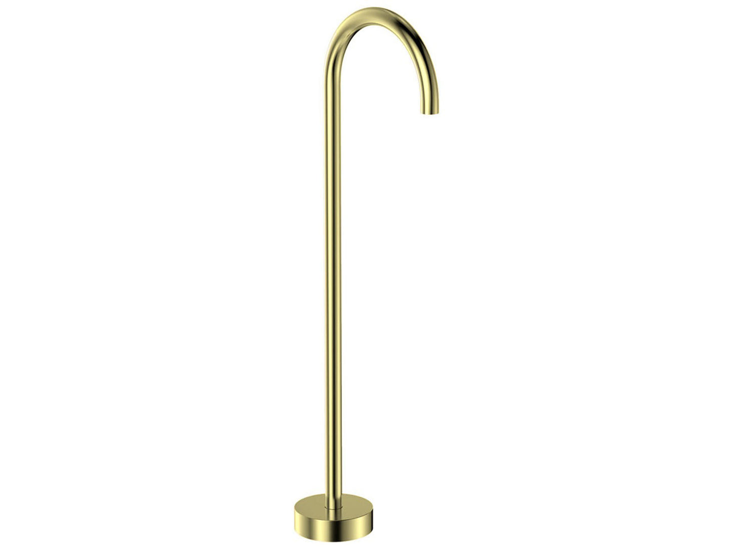 Maple Gooseneck Freestanding Bath Spout Brushed Gold