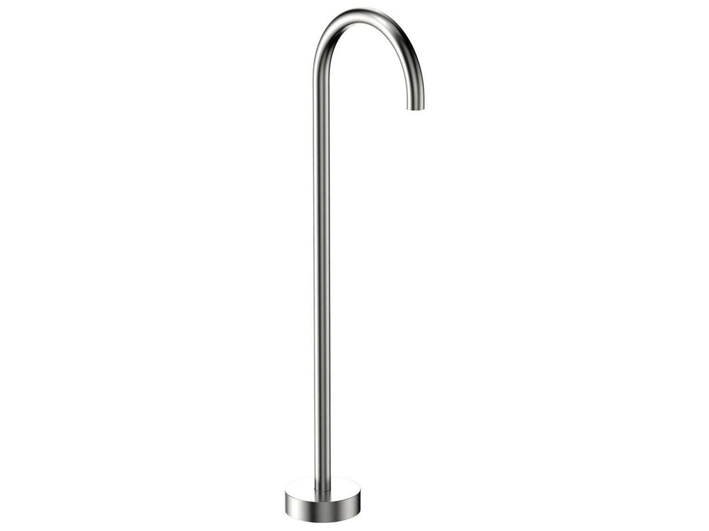 Maple Gooseneck Freestanding Bath Spout Brushed Nickel