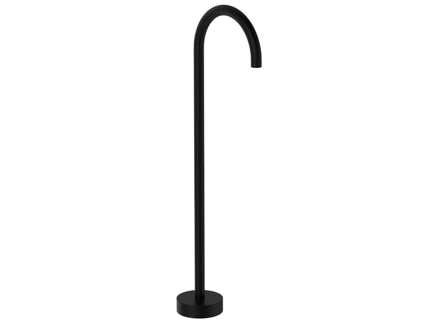 Maple Gooseneck Freestanding Bath Spout Matte Black