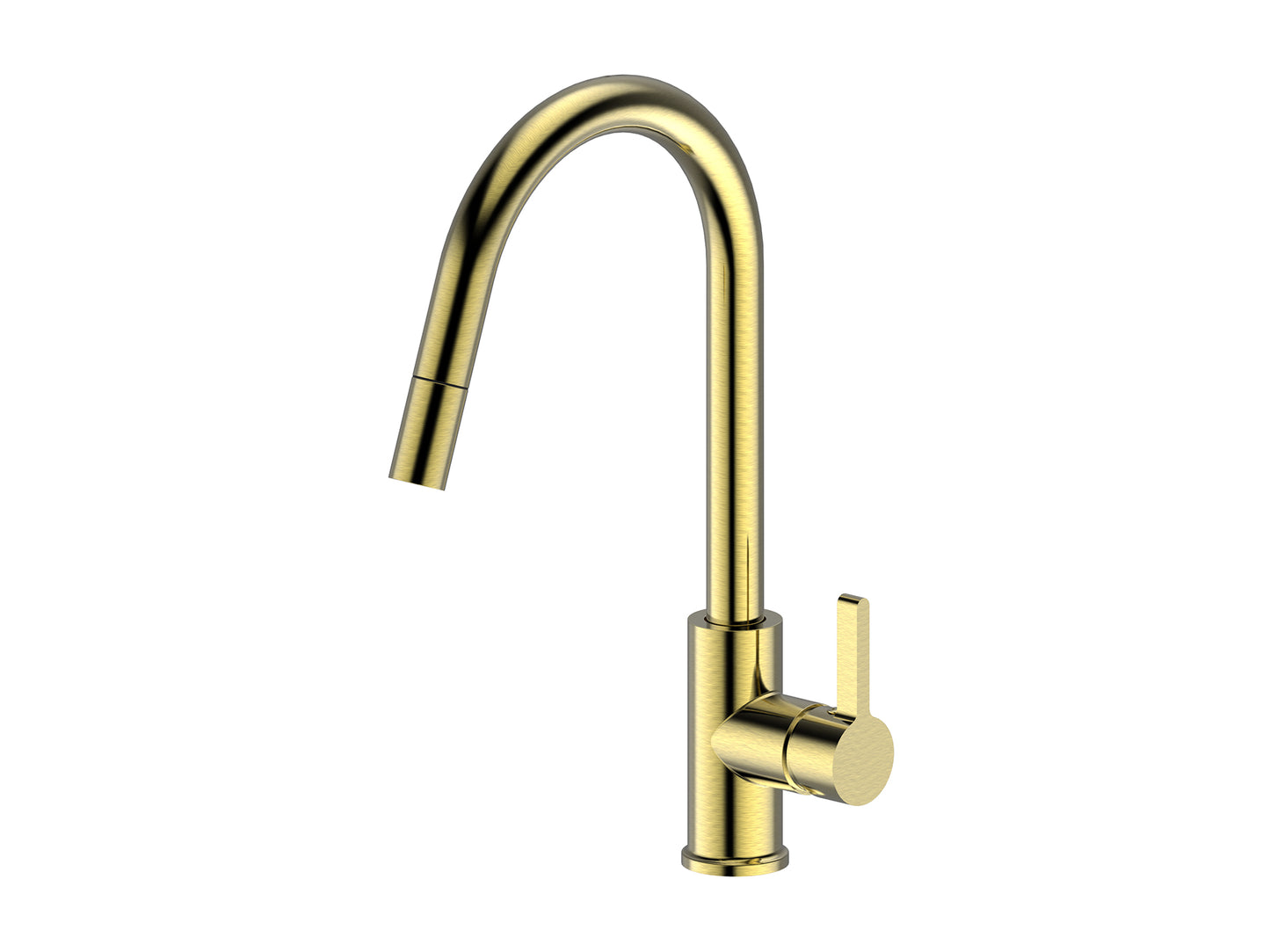 Maple Gooseneck Pullout Sink Mixer Brushed Gold