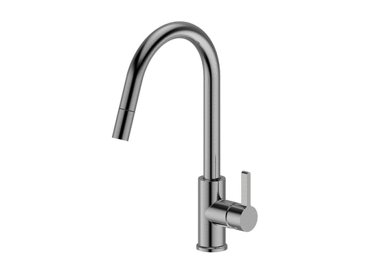 Maple Gooseneck Pullout Sink Mixer Brushed Nickel