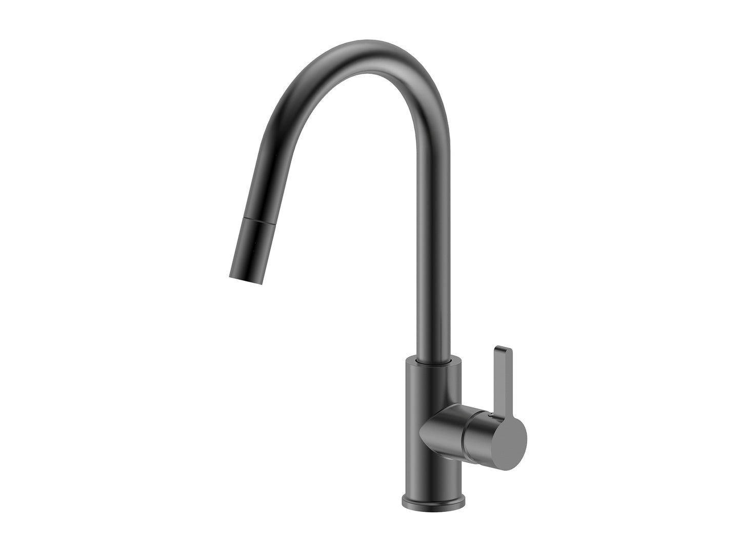 Maple Gooseneck Pullout Sink Mixer Gun Metal