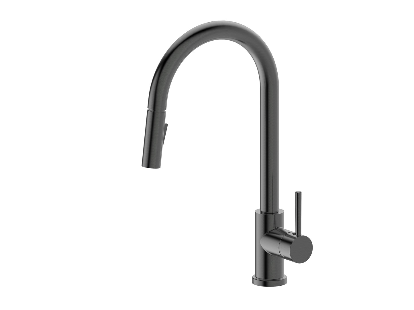 Maple Gooseneck Pullout Sink Mixer with Vegie Spray Gun Metal