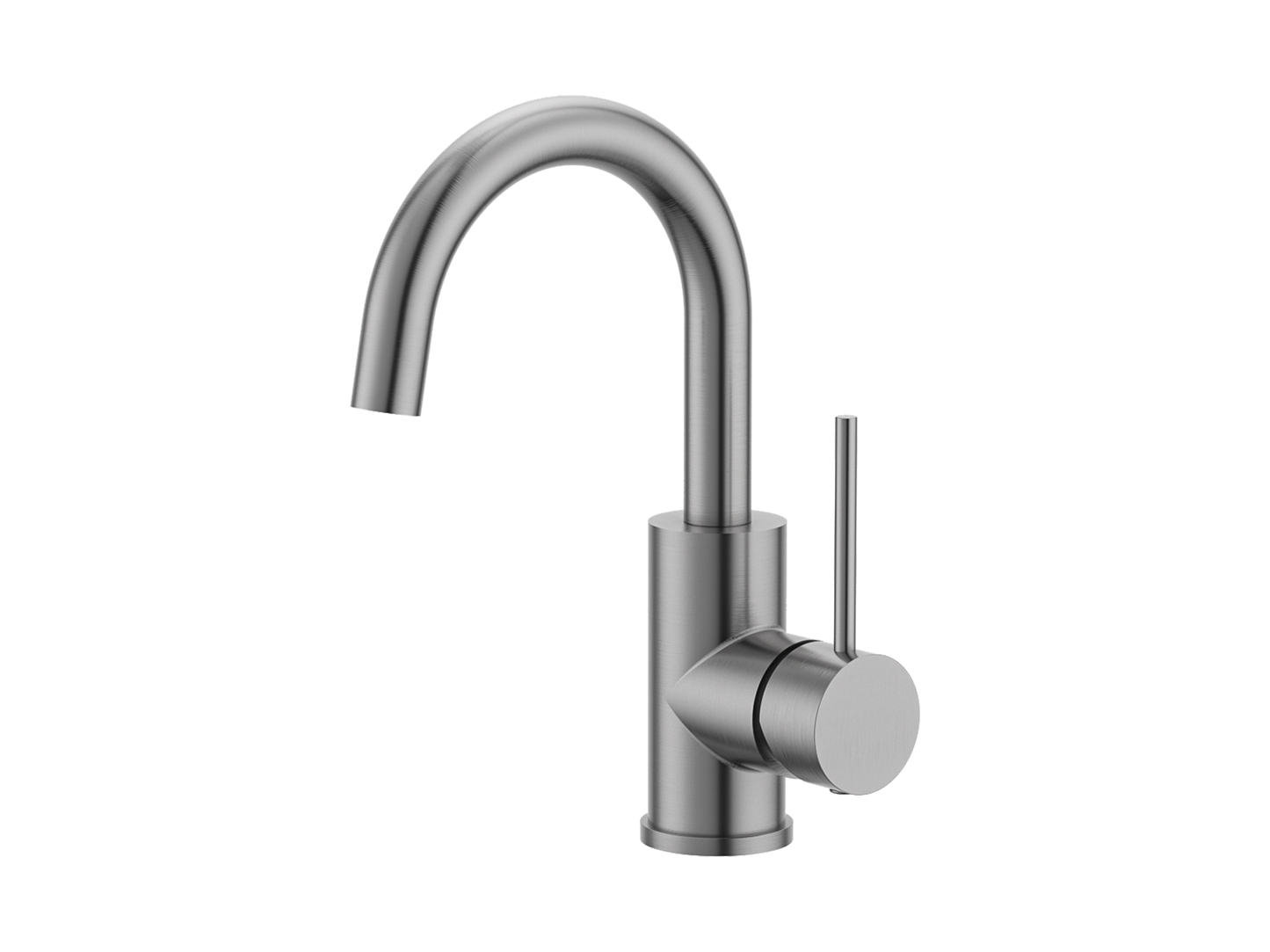 Maple Gooseneck Basin Mixer Brushed Nickel