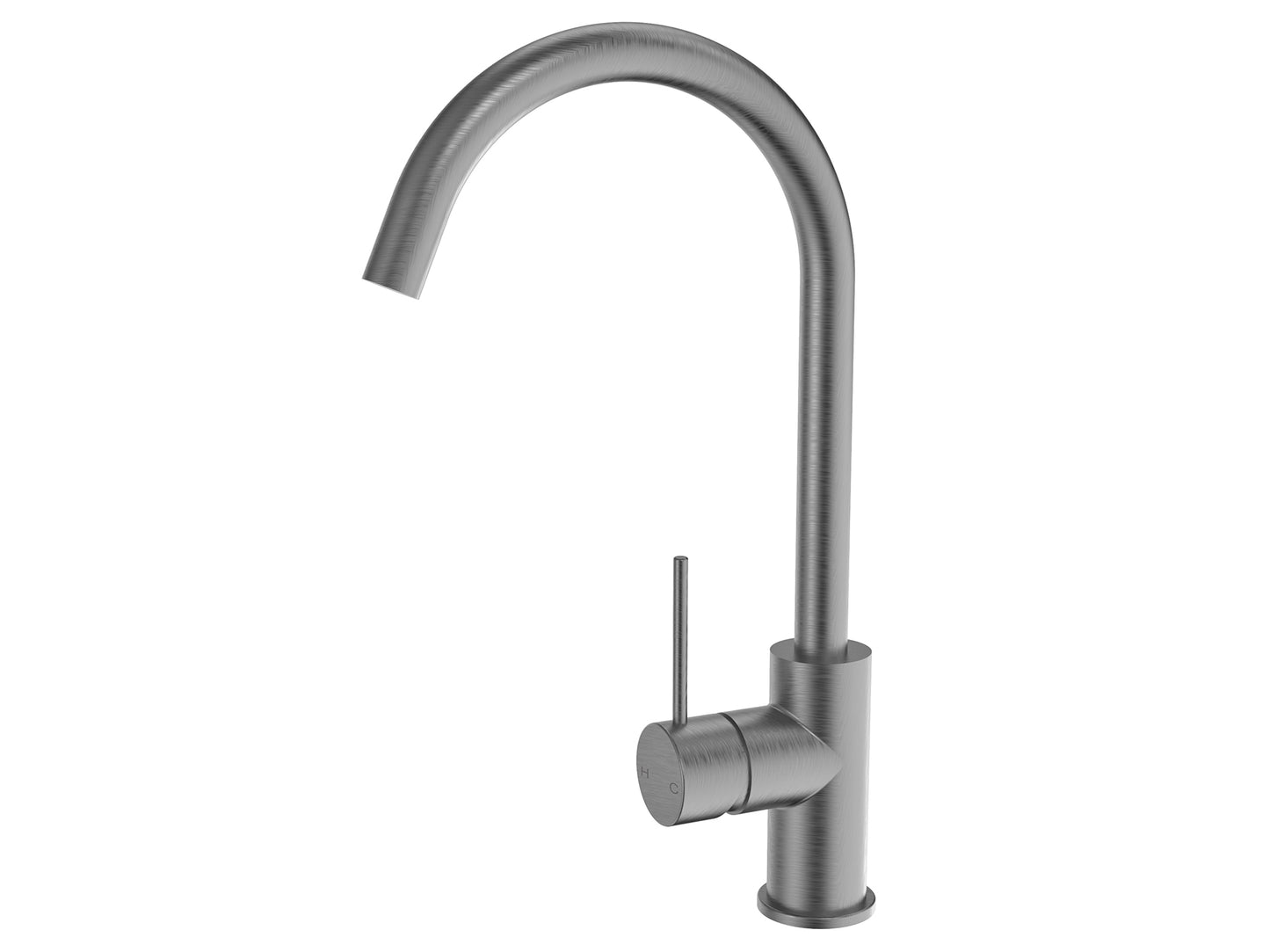 Maple Gooseneck Sink Mixer Brushed Nickel