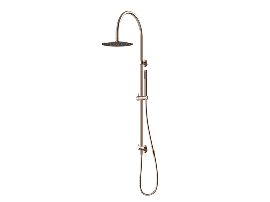 Maple Gooseneck Twin Shower II Rosé