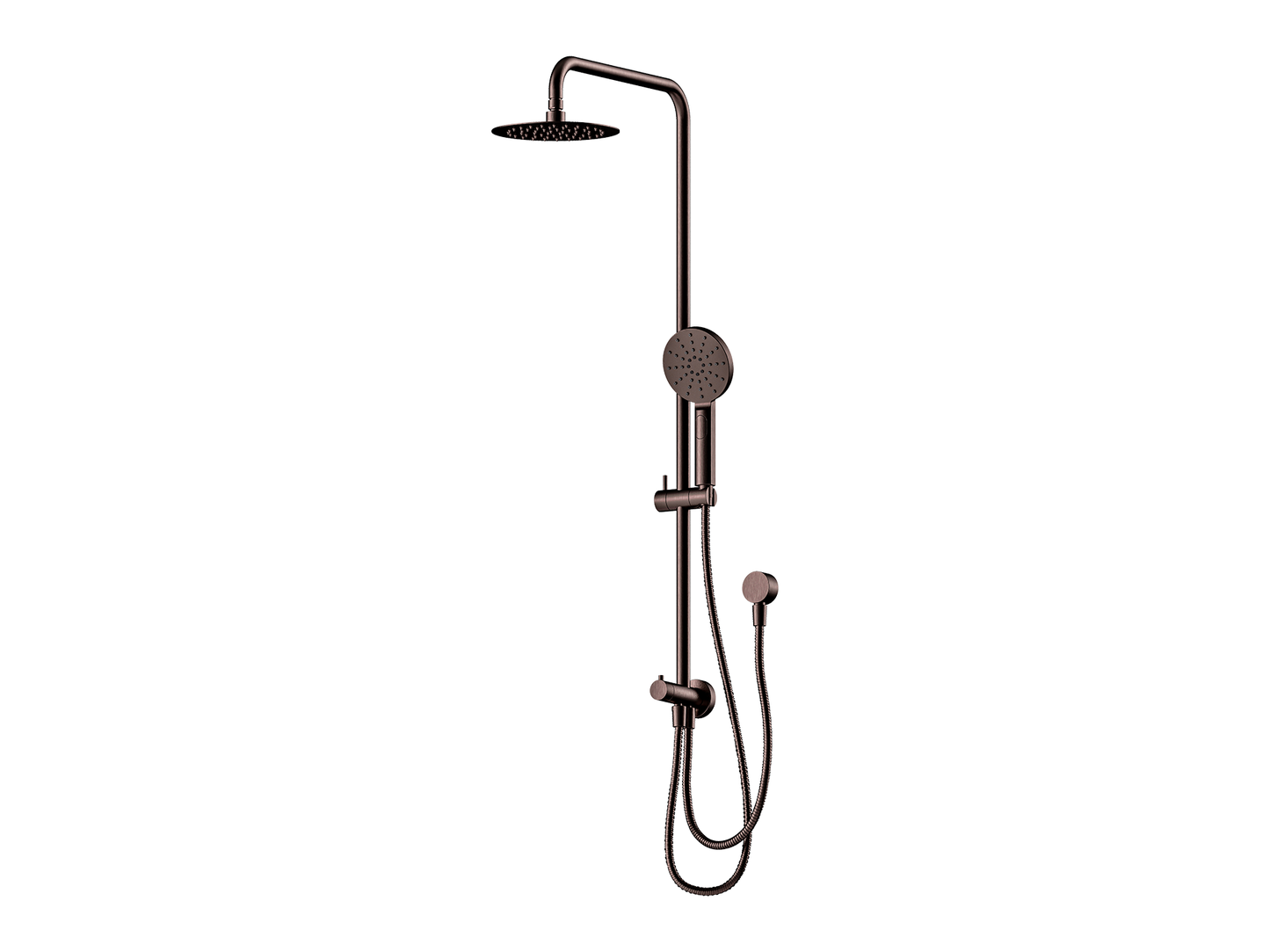 Maple 2 Hose Twin Shower Rail