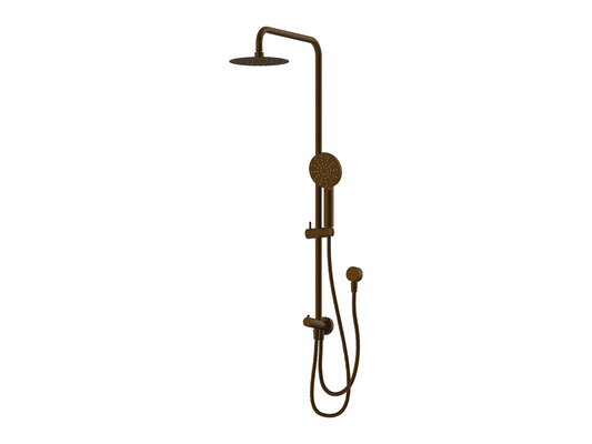 Maple 2 Hose Twin Shower Rail Brushed Copper