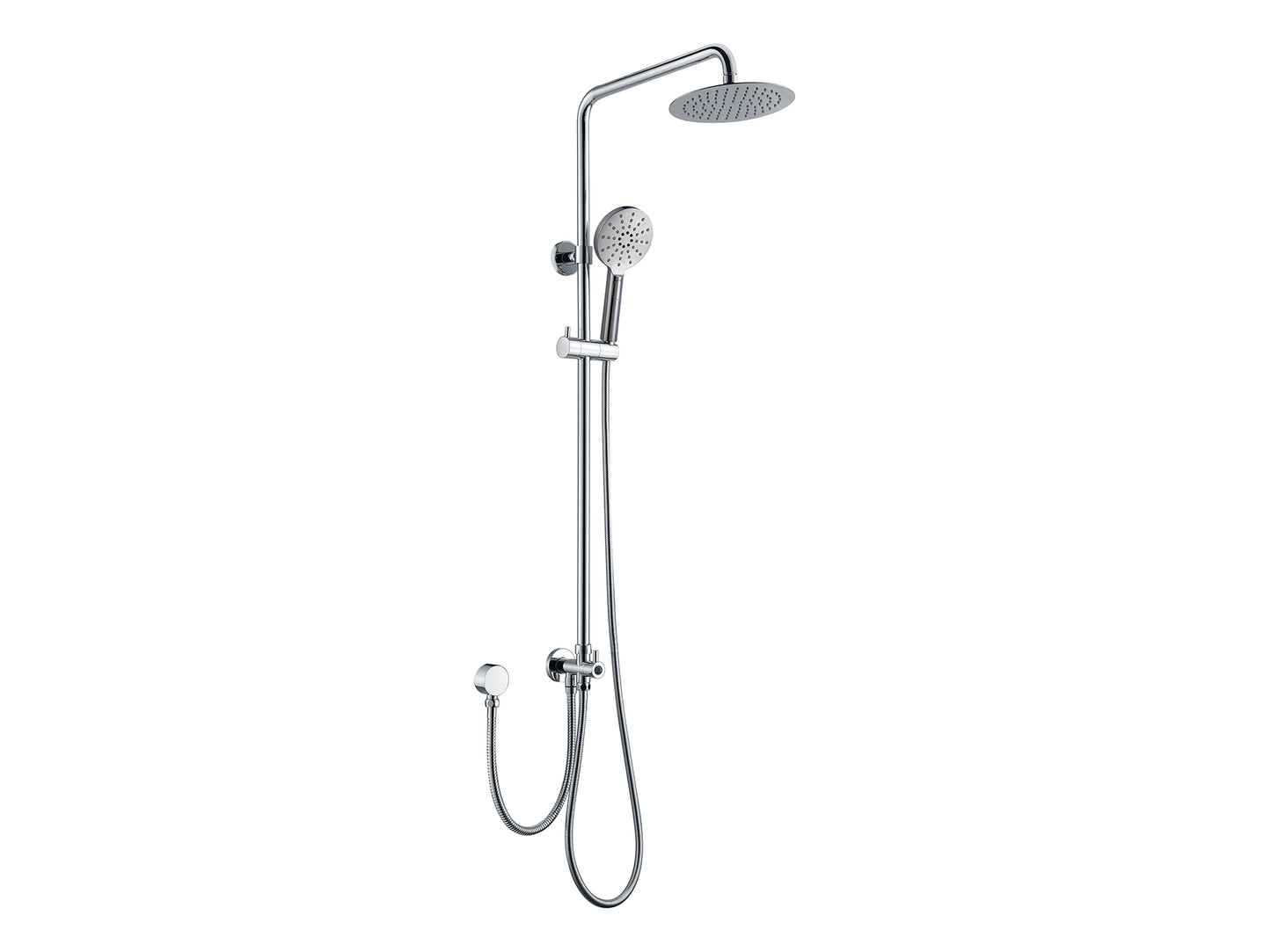 Maple 2 Hose Twin Shower Rail Chrome