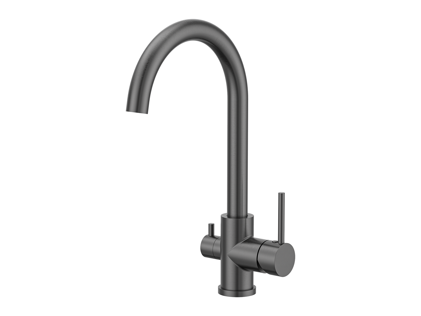 Maple 3-Way Gooseneck Filter Sink Mixer Gun Metal
