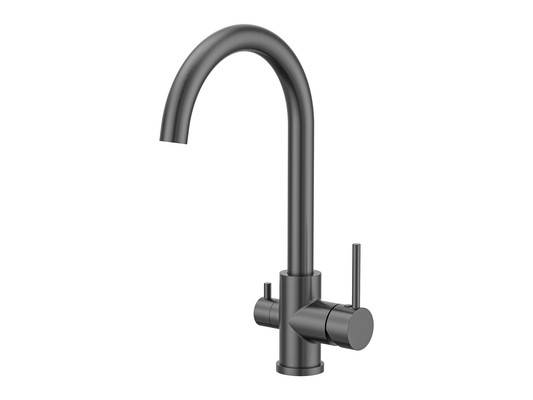 Maple 3-Way Gooseneck Filter Sink Mixer Gun Metal