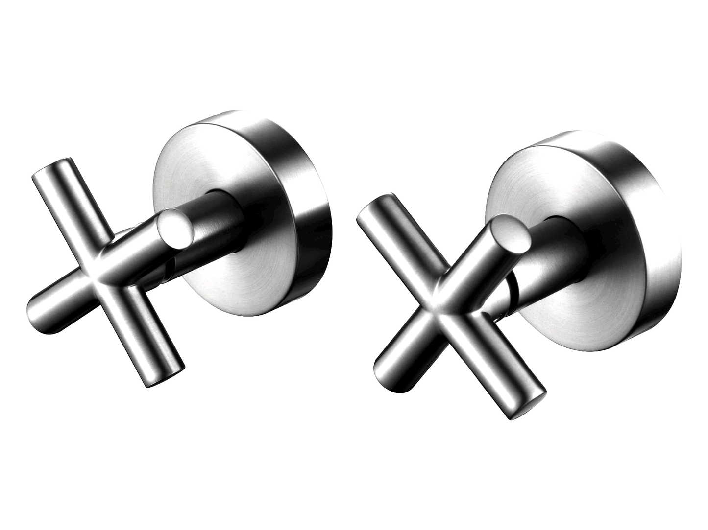 Maple Cross Jumper Valve Wall Top Assemblies Brushed Nickel