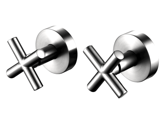 Maple Cross Jumper Valve Wall Top Assemblies Brushed Nickel