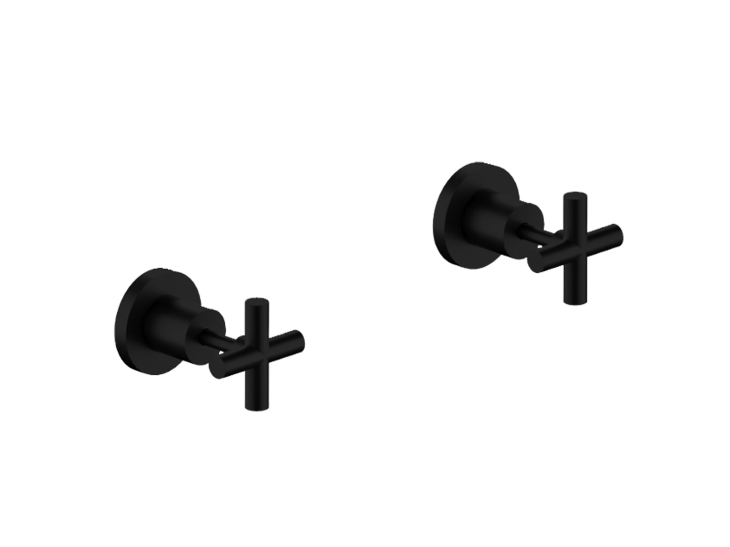 Maple Cross Jumper Valve Wall Top Assemblies Matte Black