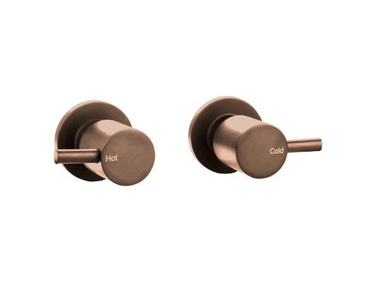 Maple Pin Lever 1/4 Turn Wall Top Assemblies Brushed Copper
