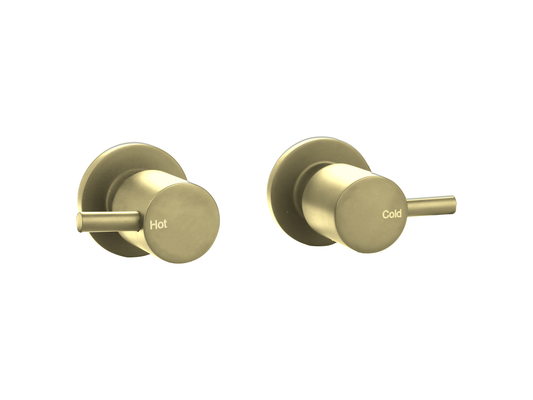 Maple Pin Lever 1/4 Turn Wall Top Assemblies Brushed Gold
