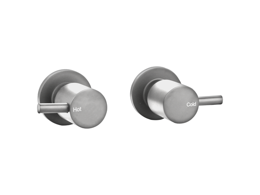 Maple Pin Lever 1/4 Turn Wall Top Assemblies Brushed Nickel