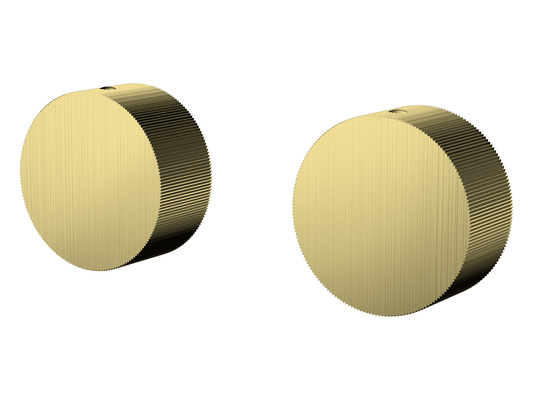 Maple Round 1/4 Turn Wall Top Assemblies Brushed Gold