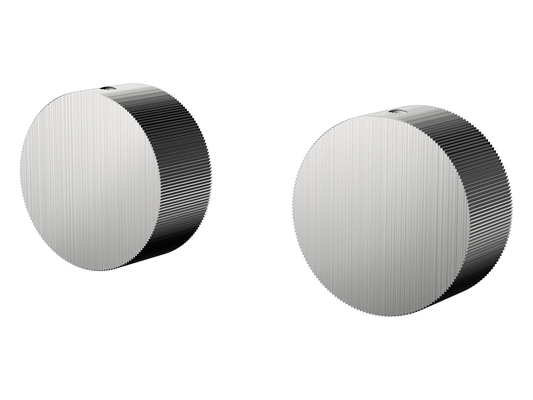 Maple Round 1/4 Turn Wall Top Assemblies Brushed Nickel